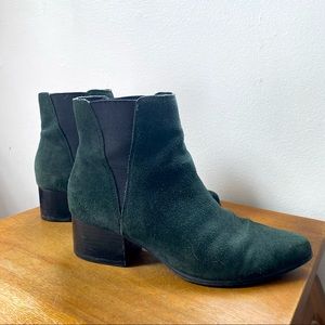 UO Green Suede Chelsea Boots